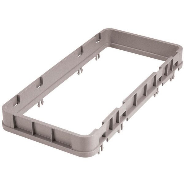 Cambro HE3151 Soft Gray Half Size Camrack Extender with Closed Sides