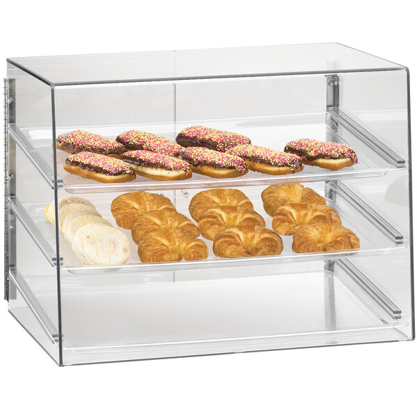 CalMil 1202 Classic Three Tier Pastry Display Case with Rear Door 27" x 20" x 20"