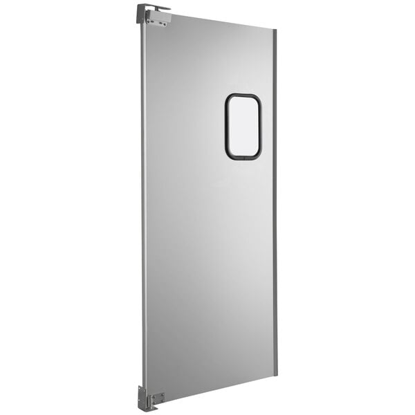 Curtron Service-Pro Series 20 Single Aluminum Swinging Traffic Door with 9" x 14" Window - 36" x 84" Door Opening