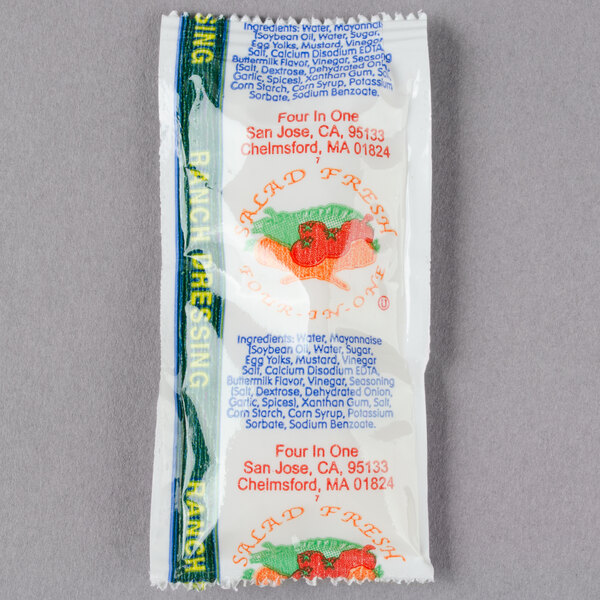 9 Gram Ranch Dressing Portion Packets 200/Case