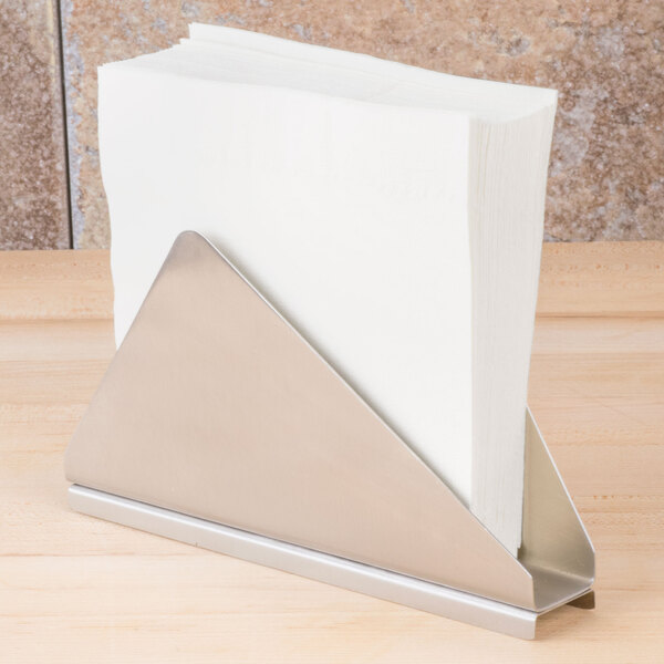 Tablecraft 222 Stainless Steel Angled Napkin Holder