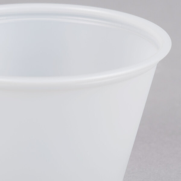 Solo P250N 2.5 oz. Translucent Polystyrene Souffle / Portion Cup 2500
