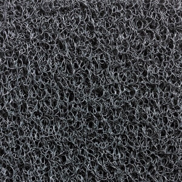 A close-up of a gray Cactus Mat with black vinyl-coil rings.