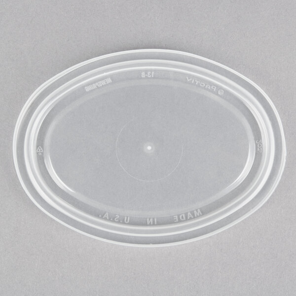 Newspring E1002LD ELLIPSO 2 oz. Clear Oval Plastic Souffle / Portion Cup  Lid - 500/Pack
