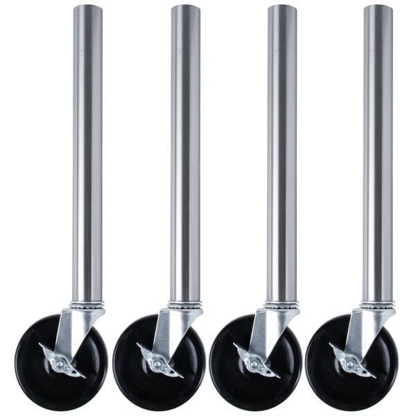 Advance Tabco SU-25S 5" Food Table Stem Casters with Legs - 4/Set