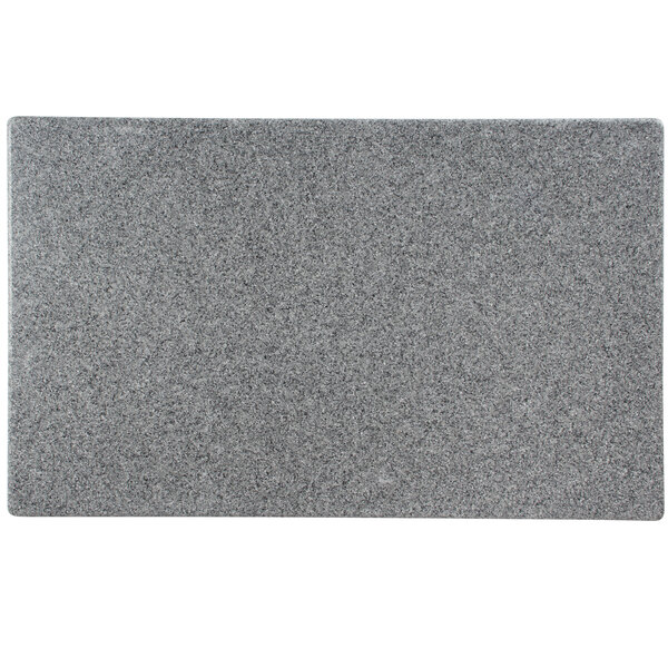 A grey rectangular Vollrath Miramar granite template with specks.