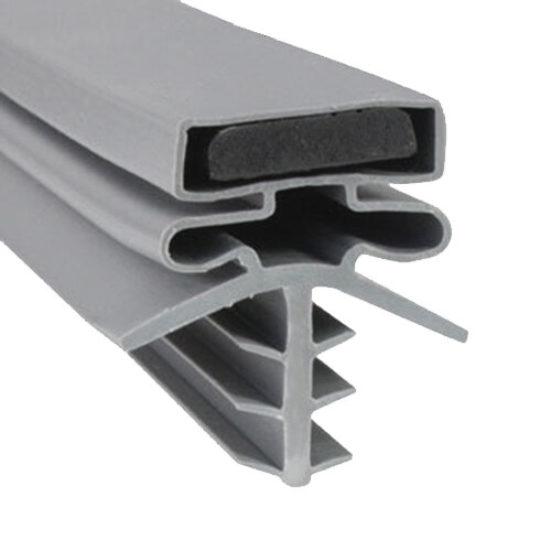 A close-up of a grey plastic profile with a Victory Magnetic Door Gasket.