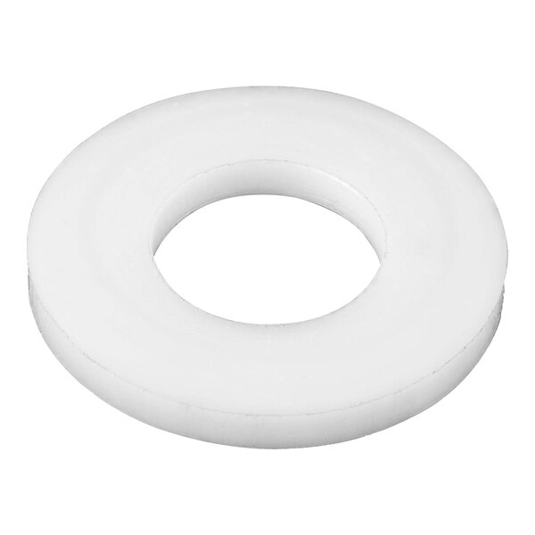A white nylon circle with a hole in the middle.