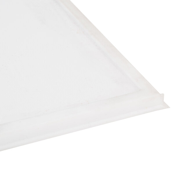 A white ceramic plate with a white border.
