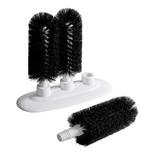 A Noble Products triple bar glass washer brush.