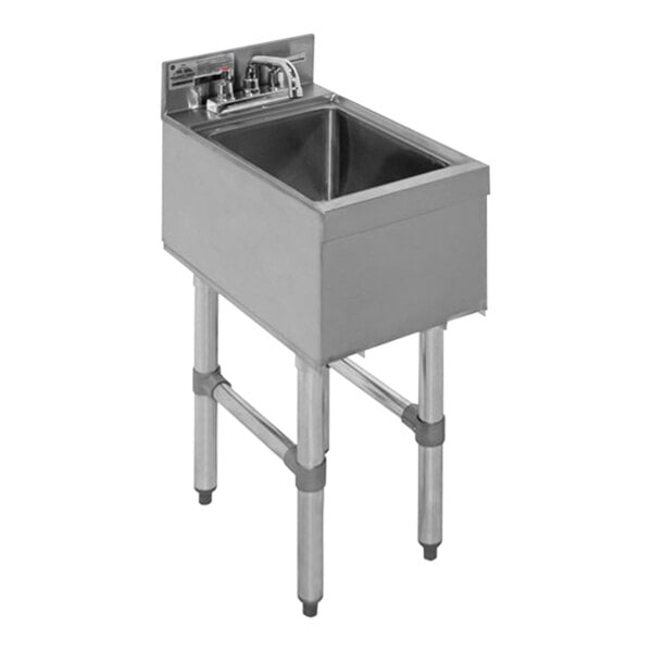 Advance Tabco CR-HS-12 Stainless Steel Underbar Hand Sink with Deck Mount Faucet - 12" x 21"