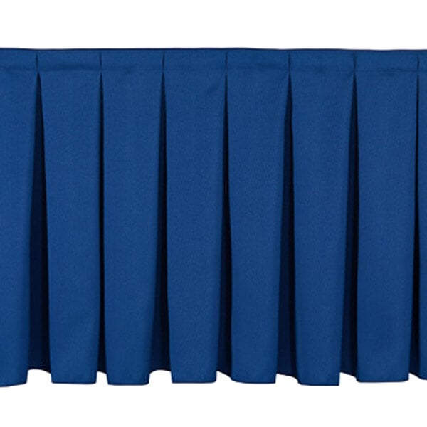 National Public Seating SB24-96 Navy Box Stage Skirt for 24" Stage - 96" Long