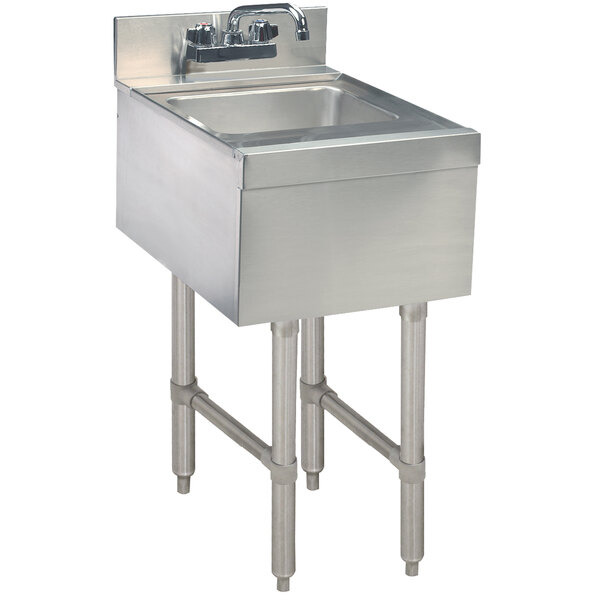 Advance Tabco SL-HS-15 Stainless Steel Underbar Hand Sink with Splash Mount Faucet - 15" x 18"