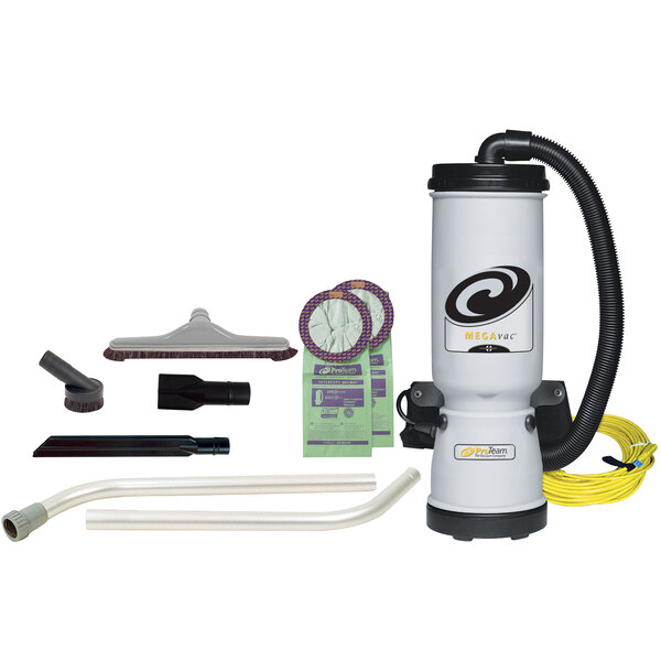 ProTeam 105896 MegaVac 10 Qt. Backpack Vacuum / Blower with Attachment Kit B
