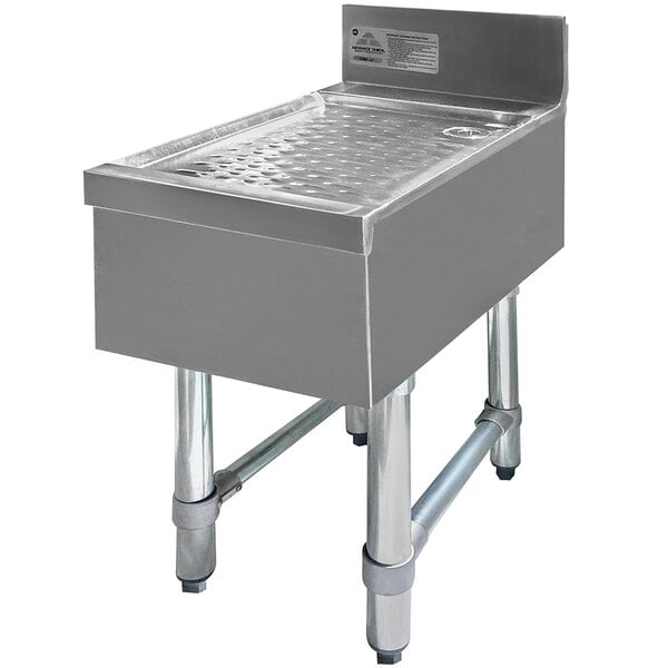 Advance Tabco CRD-12 Stainless Steel Free-Standing Bar Drainboard - 12" x 21"