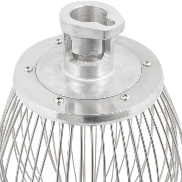 An Avantco 304 stainless steel wire whip on a white background.