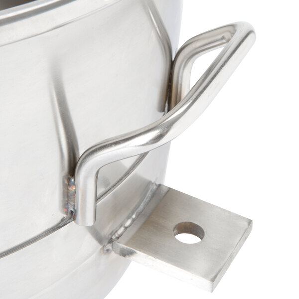 An Avantco 304 stainless steel mixing bowl with a handle.