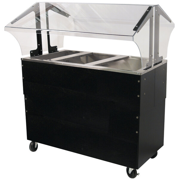 Advance Tabco B3-CPU-B-SB Three Well Everyday Buffet Ice-Cooled Table with Enclosed Base - Open Well