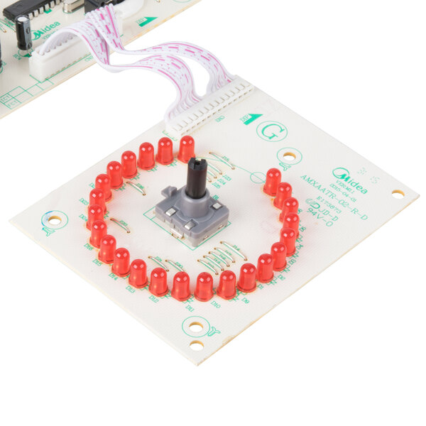 A Solwave PCB board with red wires.