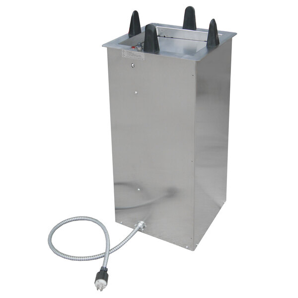 Lakeside S6012 Shielded and Heated Square Drop-In Dish Dispenser for 11 1/2" to 12" Dishes
