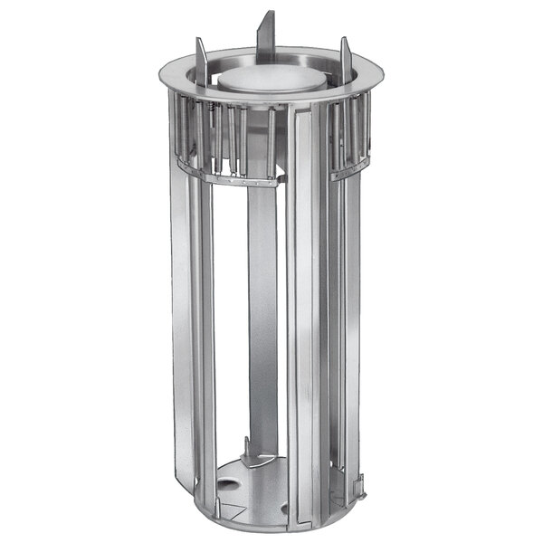 A Lakeside stainless steel open dish dispenser for trays and dishes.