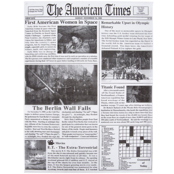 Choice 16" x 12" Newspaper Print Deli Sandwich Wrap Paper 500/Pack