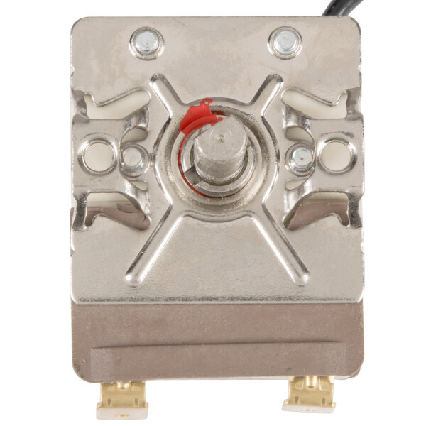 An Avantco thermostat with red and black wires.