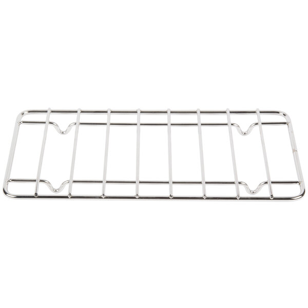 An Avantco metal hot dog rack with four bars.