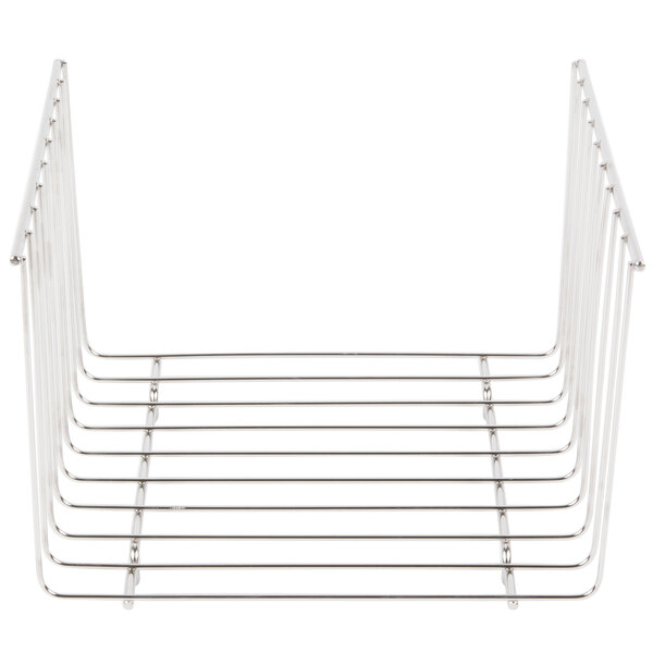 An Avantco wire bun rack with a white background.