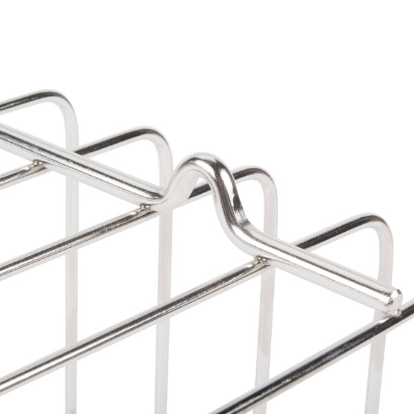 An Avantco wire bun rack with hooks.