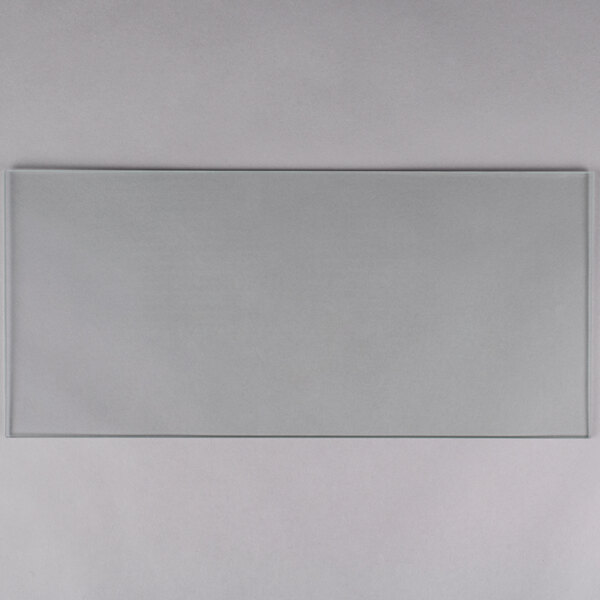 An Avantco rectangular glass panel on a white background.