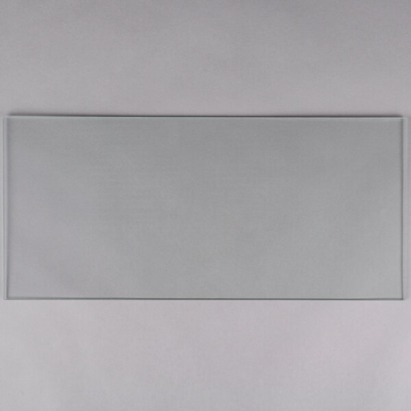 An Avantco rectangular glass panel on a white background.