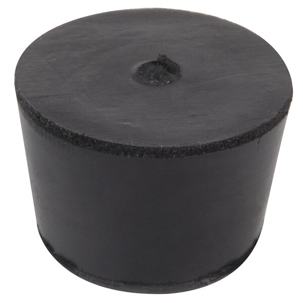 An Avantco black rubber foot with a hole in the middle.