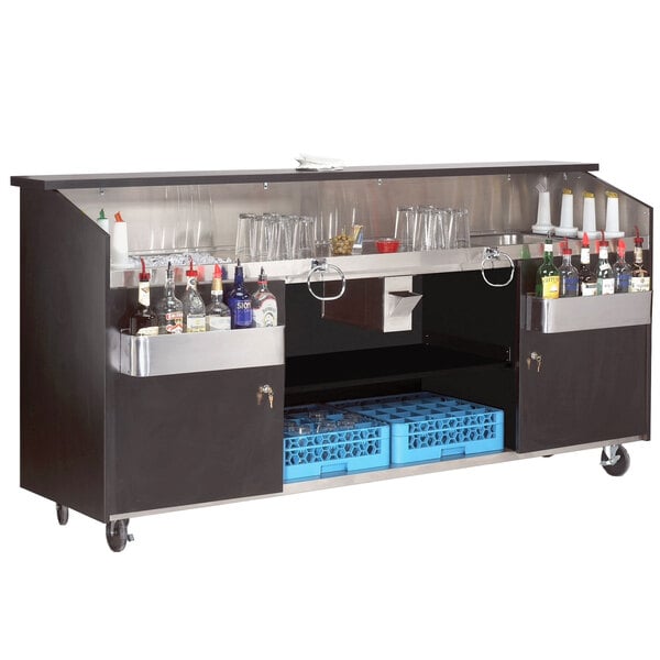 Advance Tabco R-8-B High Volume Portable Bar with Stainless Steel Work Area - 95 3/4" x 24 1/2"