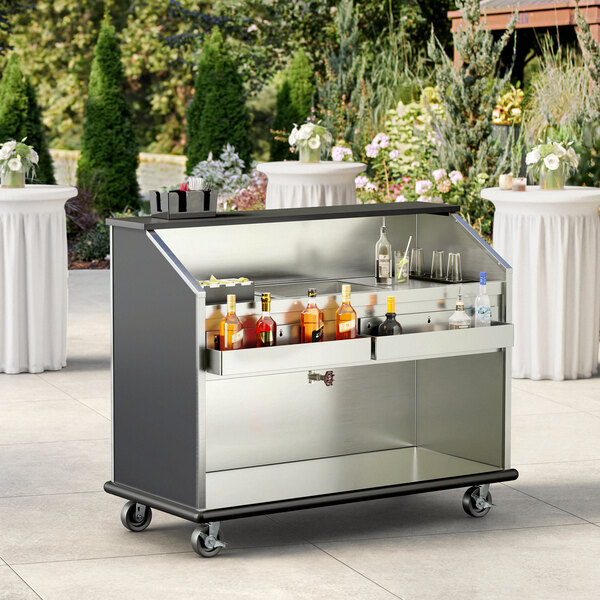 Advance Tabco AMS-5B 61" Heavy-Duty Portable Bar with Stainless Steel Interior
