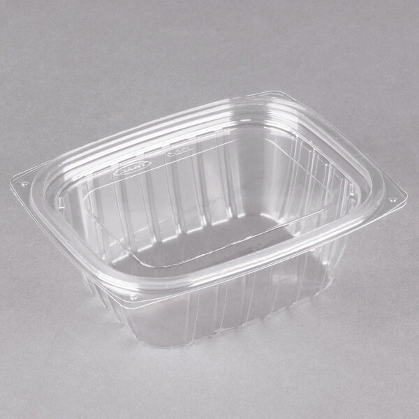 Dart C12DCPR ClearPac 12 oz. Clear Rectangular Plastic Container with Lid - 252/Case