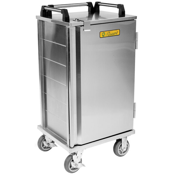 Alluserv RS08 Stainless Steel 8 Tray Meal Delivery Cart