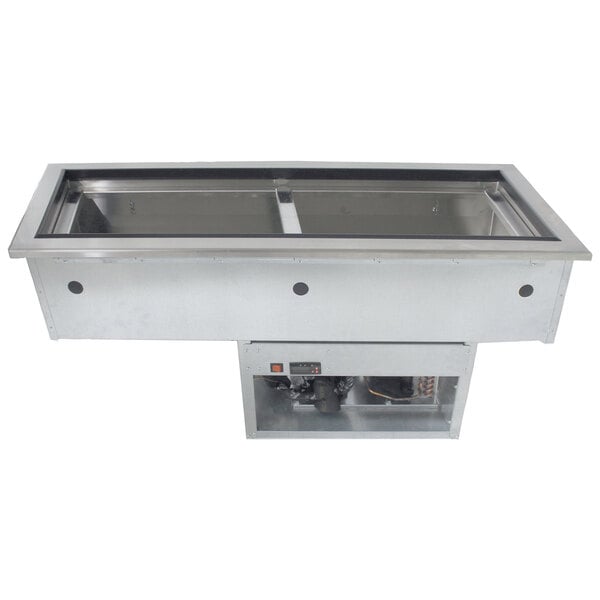 Advance Tabco DISLRCP-2 Stainless Steel Two Well Slimline Refrigerated Drop-In Ice Cooled Unit