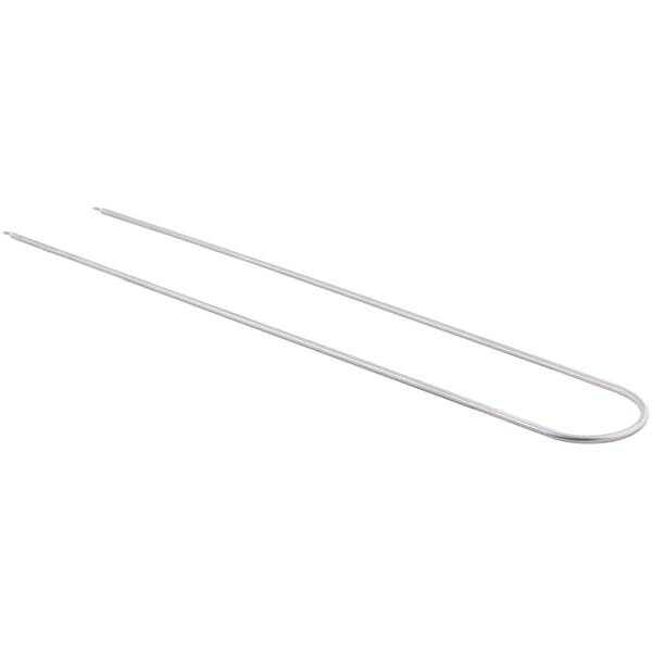 A pair of long thin metal skewers.