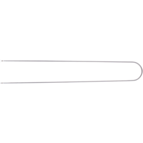 A long silver wire with metal clips on each end.