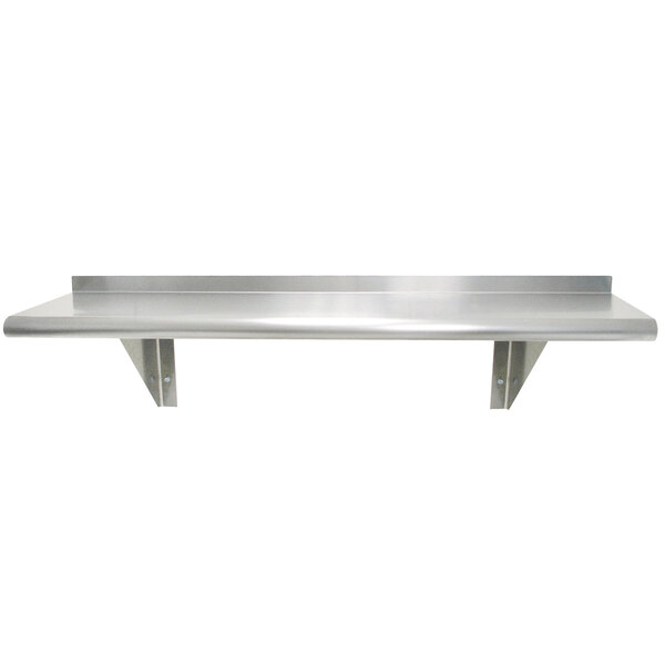 A stainless steel Advance Tabco wall shelf.