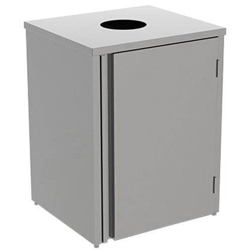 Lakeside 3310 Rectangular Stainless Steel Refuse Station with Top Access - 26 1/2" x 23 1/4" x 34 1/2"