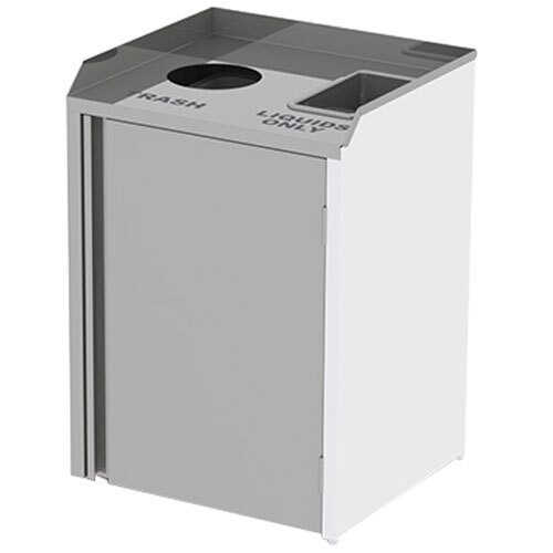 Lakeside 3320 Rectangular Stainless Steel Liquid / Cup Refuse Station with Top Access - 26 1/2" x 23 1/4" x 34 1/2"