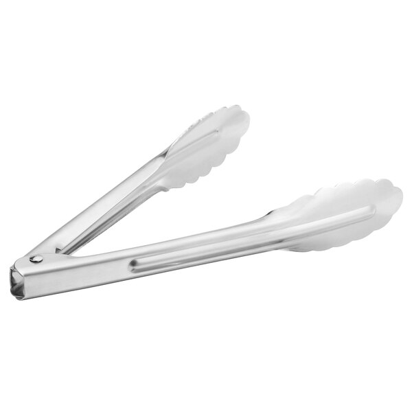 7-Inch Stainless Steel Utility Tong Heavy Duty Small Kitchen Tongs by Tezzorio 