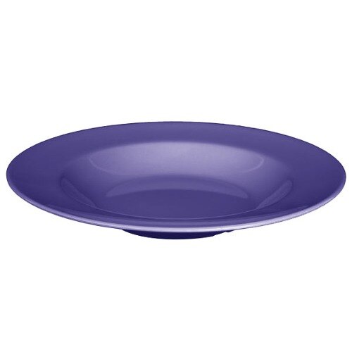 A close up of a purple Thunder Group melamine bowl.