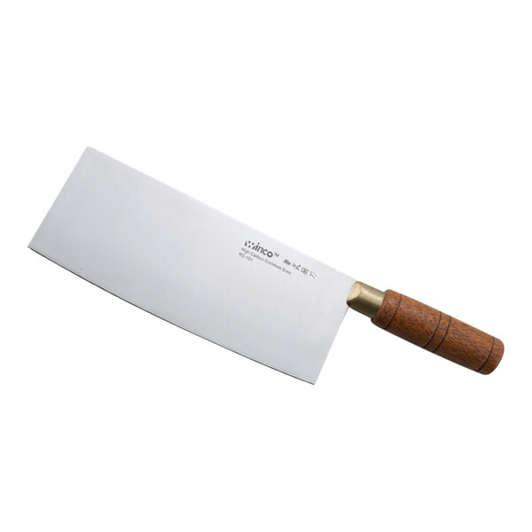 Winco 8 Chinese Cleaver with Wood Handle