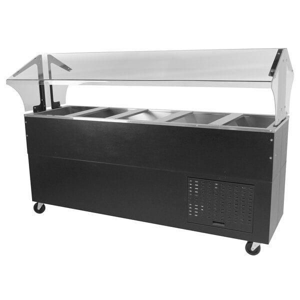 Advance Tabco BMACP5-B-SB Mechanically Assisted Five Well Everyday Buffet Cold Pan Table with Enclosed Base - Open Well