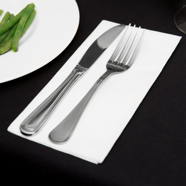 Touchstone by Choice White Linen-Feel 1/8 Fold Dinner Napkin - 300/Case