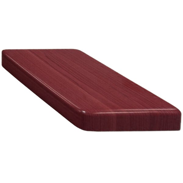 American Tables & Seating ATR3048-M Resin Super Gloss 30" x 48" Rectangle Table Top - Mahogany