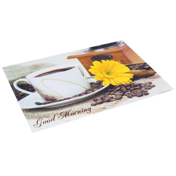 Hoffmaster 311118 10" x 14" Good Morning Paper Placemat 1000/Case